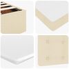 vidaXL Οθωμανικό κρεβάτι με στρώμα & LEDs Cream 120x190cm ύφασμα