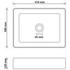 vidaXL Νιπτήρας Πολυτελής Λευκό Ματ 41 x 30 x 12 εκ. Κεραμικός