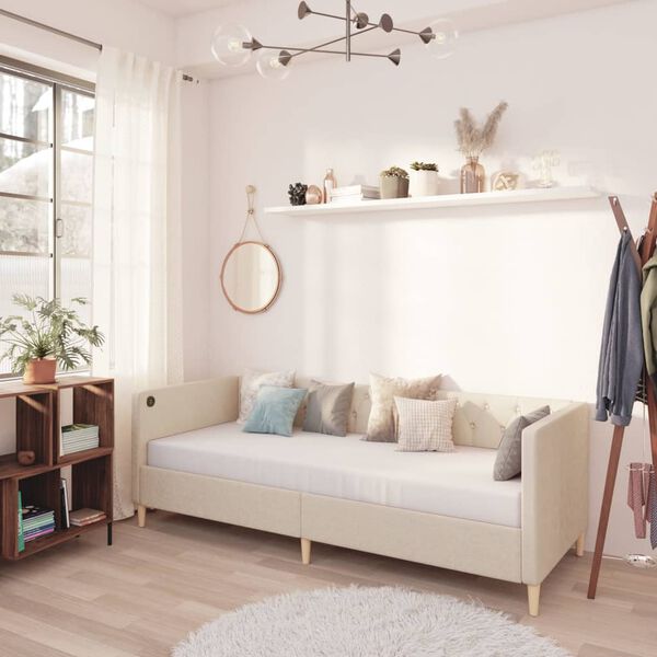 vidaXL &Kappa;&alpha;&nu;&alpha;&pi;έ&sigmaf; &Kappa;&rho;&epsilon;&beta;ά&tau;&iota; &mu;&epsilon; &Sigma;&tau;&rho;ώ&mu;&alpha; & USB &Kappa;&rho;&epsilon;&mu; 90 x 200 &epsilon;&kappa;. &Upsilon;&phi;&alpha;&sigma;&mu;ά&tau;&iota;&nu;&omicron;&sigmaf;