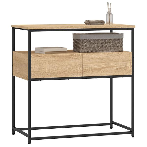vidaXL Τραπέζι Κονσόλα Sonoma Δρυς 75x40x75 εκ. Επεξεργασμένο Ξύλο