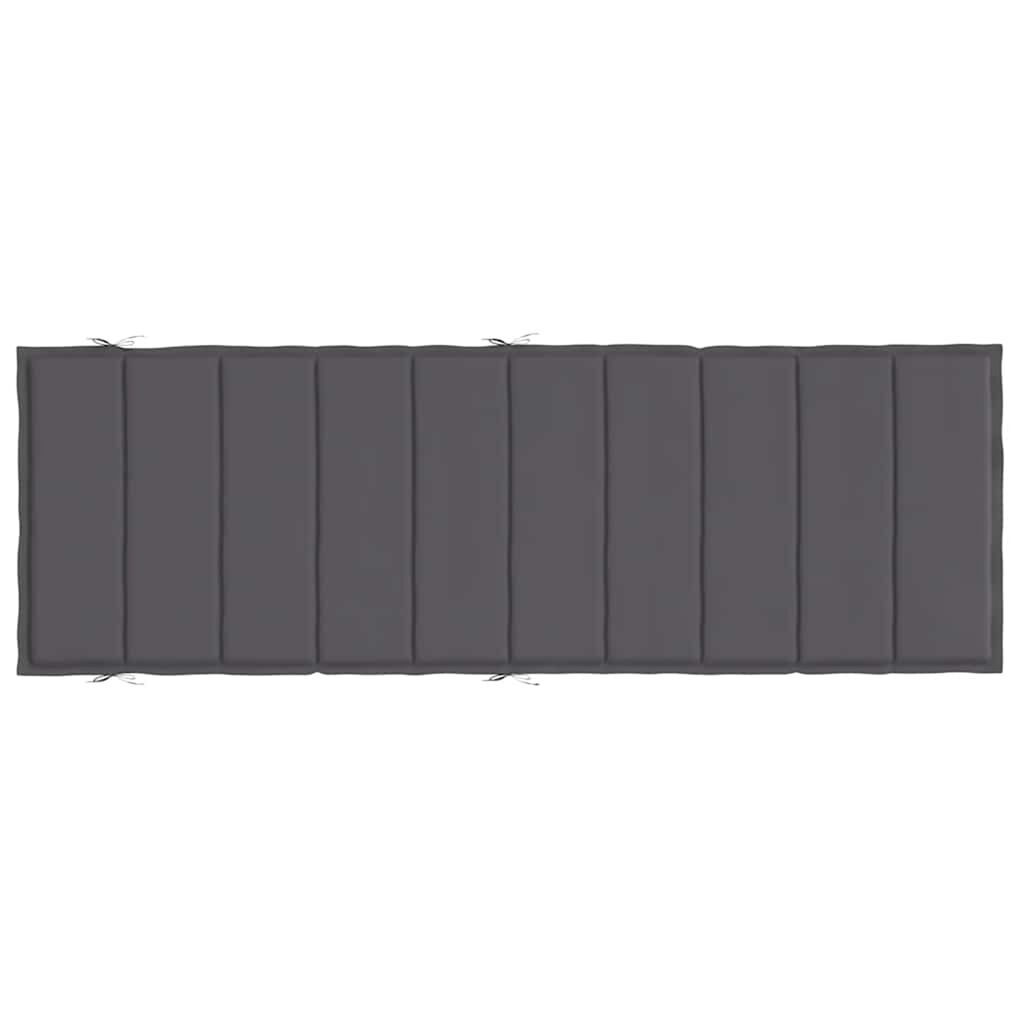 vidaXL Μαξιλάρι Ξαπλώστρας Ανθρακί 186x58x4εκ. από Ύφασμα Oxford