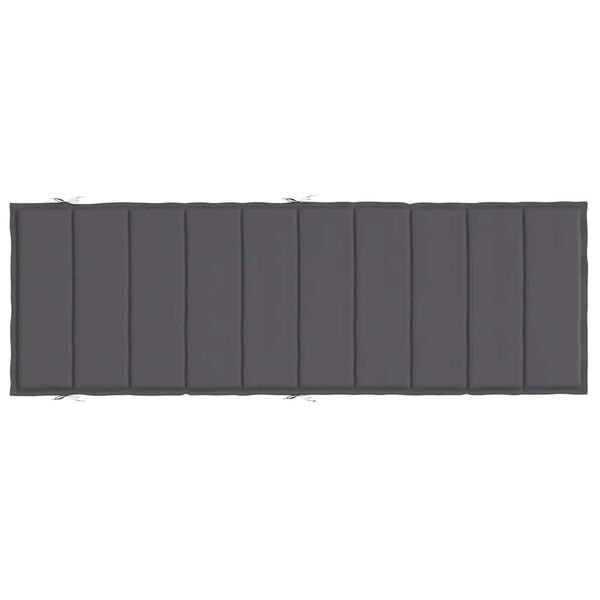 vidaXL Μαξιλάρι Ξαπλώστρας Ανθρακί 186x58x4εκ. από Ύφασμα Oxford