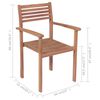 vidaXL Καρέκλες Κήπου 4 τεμ. από Μασίφ Ξύλο Teak με Κρεμ Μαξιλάρια