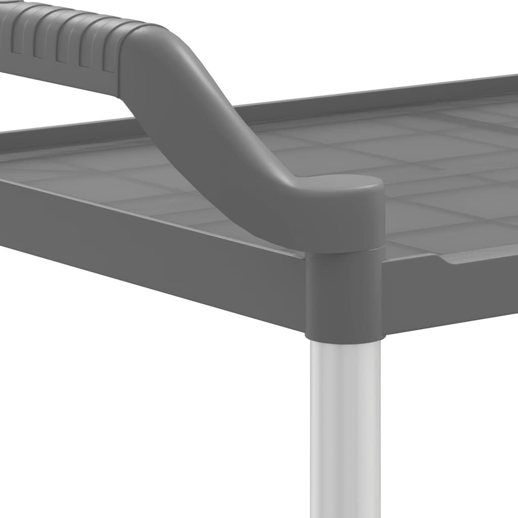 vidaXL Τροχήλατη Βάση 3 Επιπέδων Γκρι 99 x 50 x 96 εκ. από Αλουμίνιο