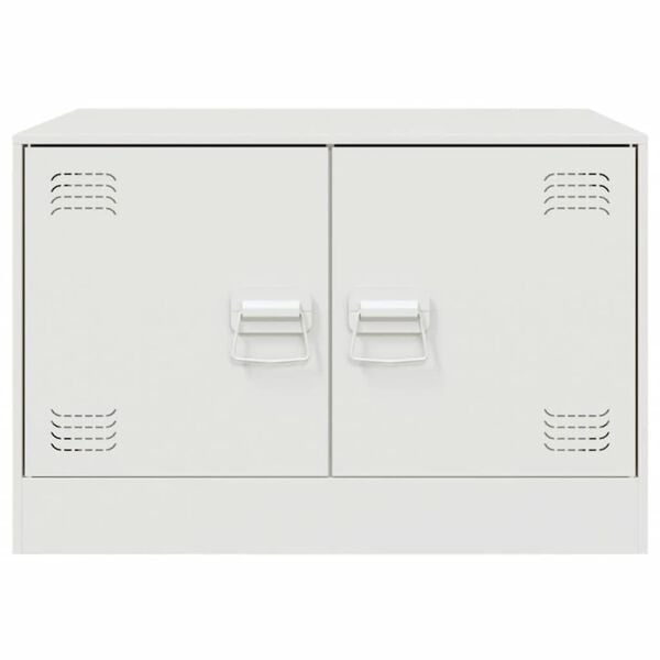 vidaXL Τραπεζάκι Σαλονιού Λευκό 67 x 50 x 44 εκ. από Ατσάλι