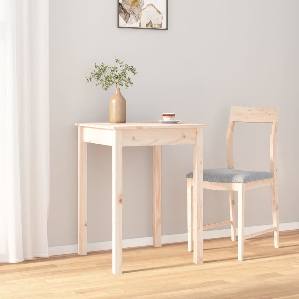 vidaXL Τραπεζαρία 55 x 55 x 75 εκ. από Μασίφ Ξύλο Πεύκου
