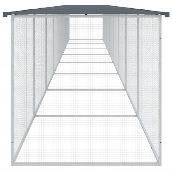 vidaXL Κοτέτσι - Κλουβί με Στέγη Ανθρακί 803x98x90 εκ. Γαλβαν. Ατσάλι