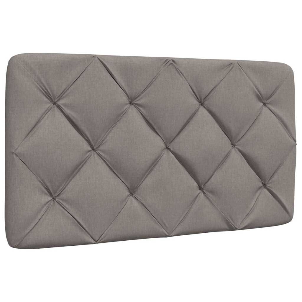vidaXL Κρεβάτι με Στρώμα Taupe 90x190 εκ.Υφασμάτινο