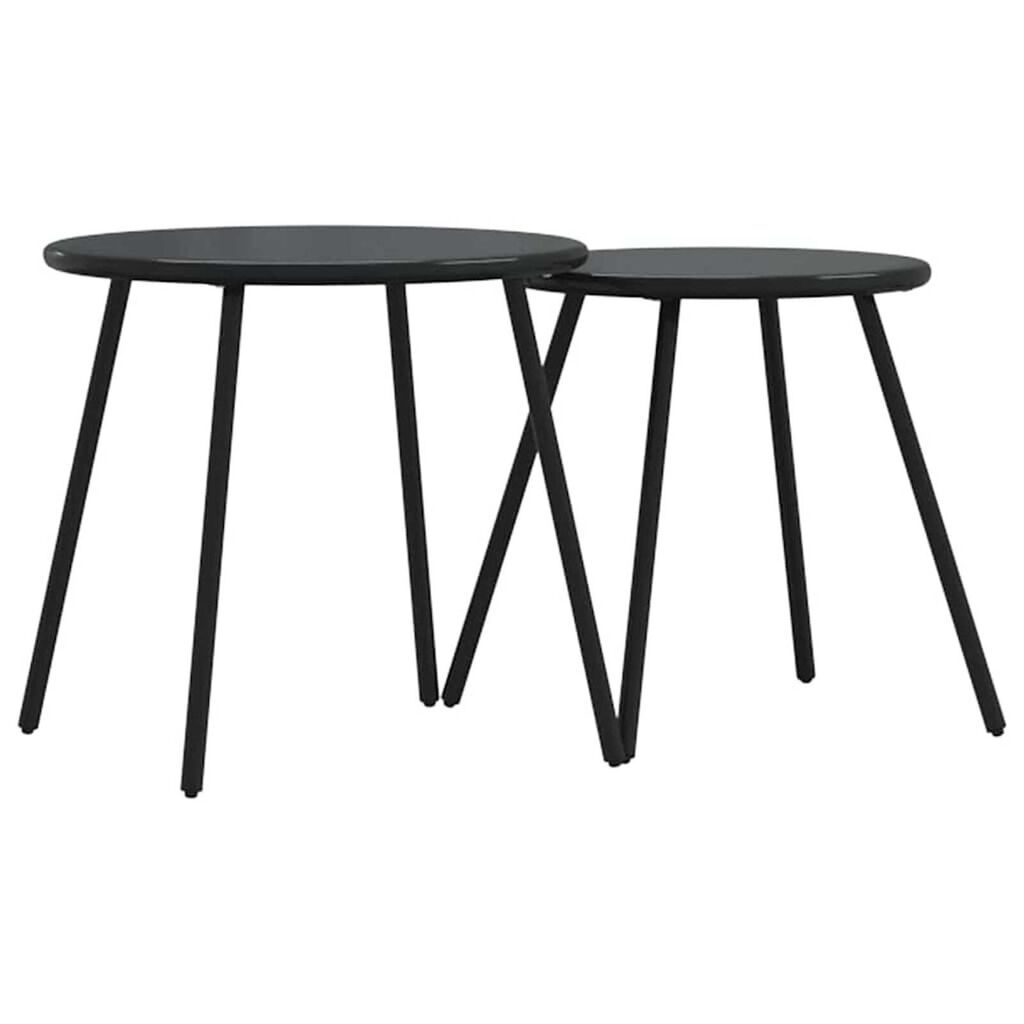 vidaXL Σέτ φαγητού για κήπο 5 pcs Μαύρο Ατσάλι