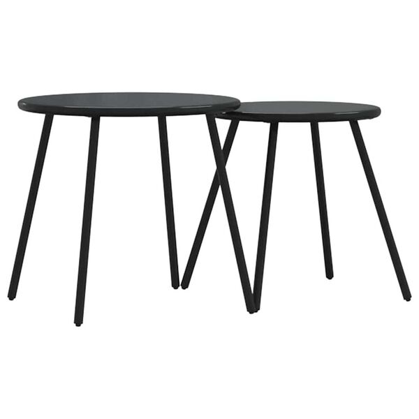 vidaXL Σέτ φαγητού για κήπο 5 pcs Μαύρο Ατσάλι