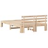 vidaXL Σκελετός Κρεβατιού Καφέ 135 x 190 cm Μασίφ ξύλο πεύκου