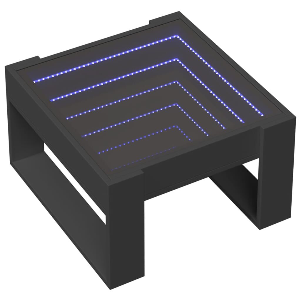 vidaXL Τραπεζάκι Σαλονιού Infinity LED Μαύρο 50x53x30 εκ.