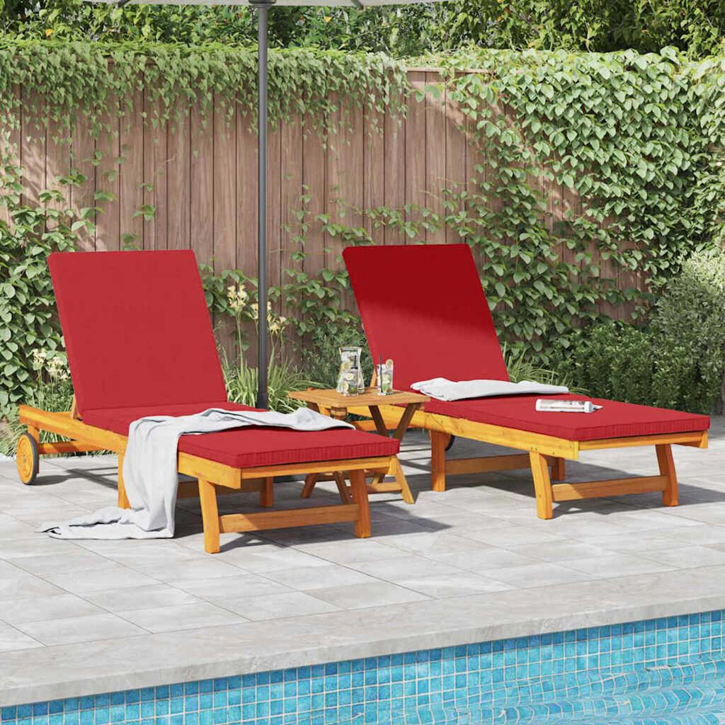 vidaXL Ξαπλώστρα 3 pcs Καφέ 40 x 40 x 40εκ Μασίφ ξύλο ακακίας