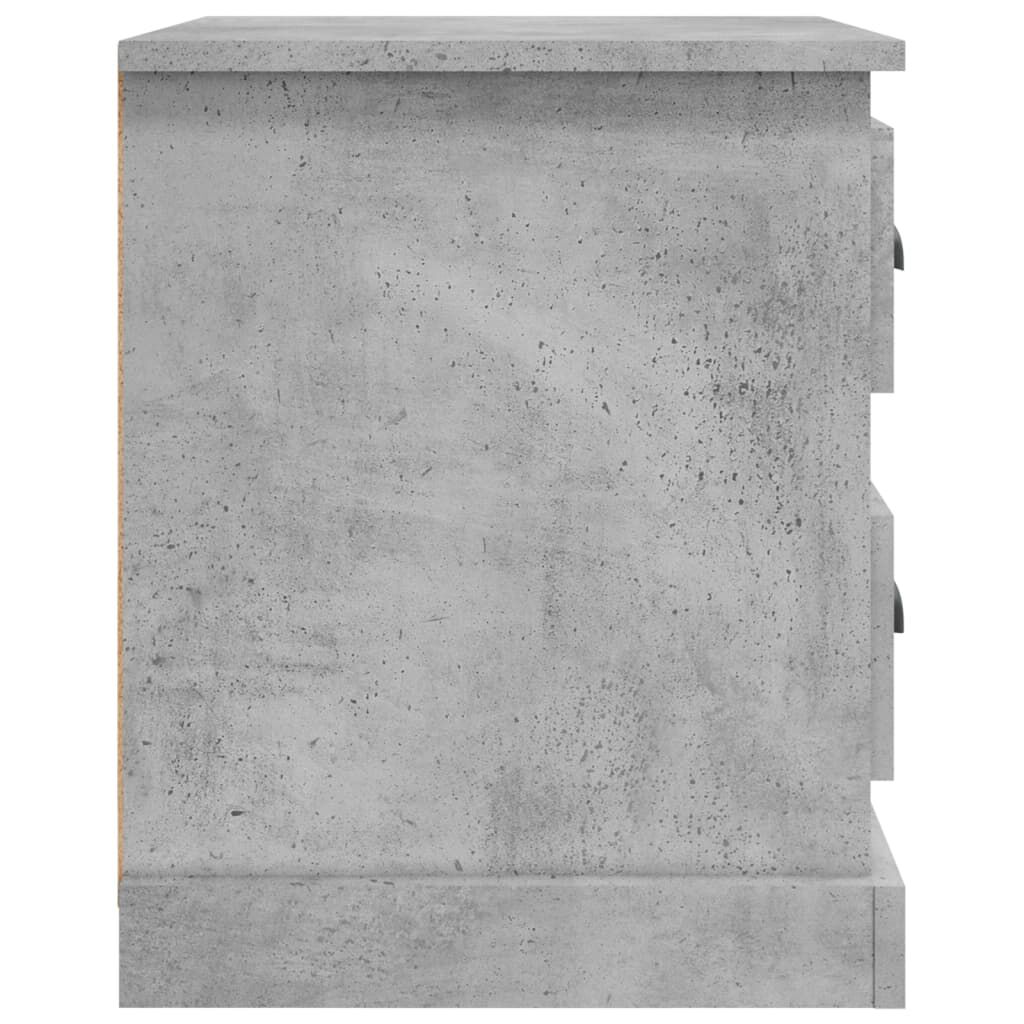 vidaXL Κομοδίνο Γκρι Σκυρ. 39x39x47,5 εκ. από Επεξεργασμένο Ξύλο