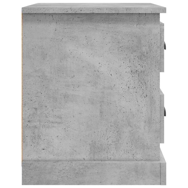 vidaXL Κομοδίνο Γκρι Σκυρ. 39x39x47,5 εκ. από Επεξεργασμένο Ξύλο