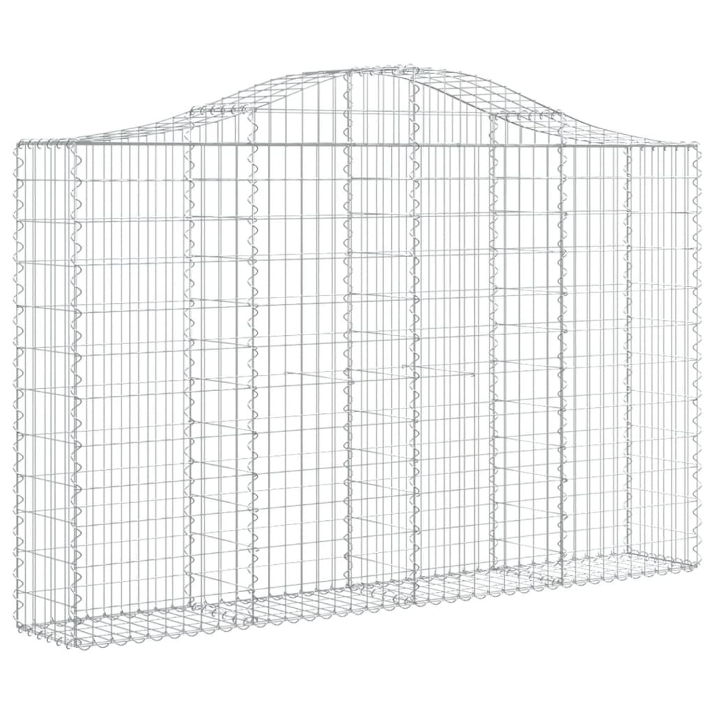 vidaXL Συρματοκιβώτια Τοξωτά 15 τεμ. 200x30x120/140 εκ. Γαλβαν. Ατσάλι