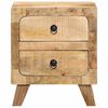 vidaXL Κομοδίνο 40x32x46 cm από μασίφ ξύλο Rough Mango