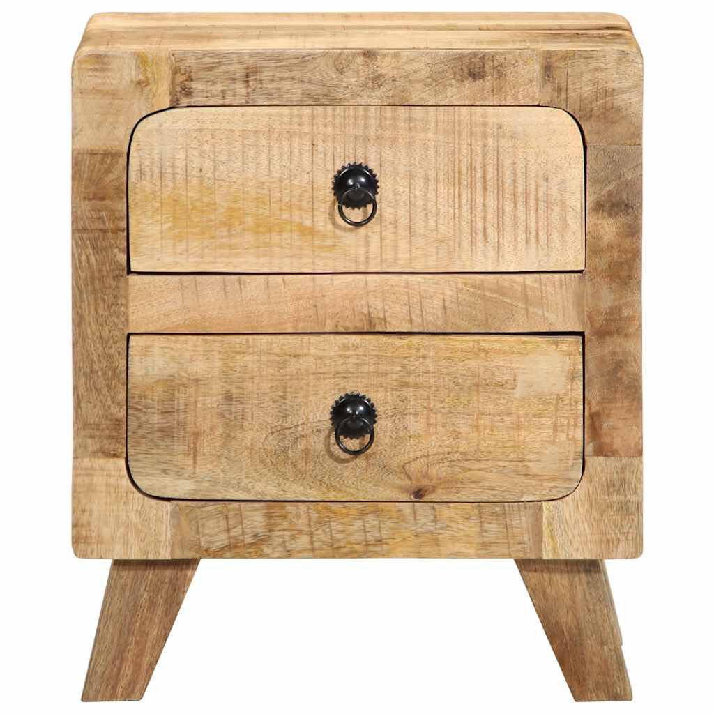 vidaXL Κομοδίνο 40x32x46 cm από μασίφ ξύλο Rough Mango