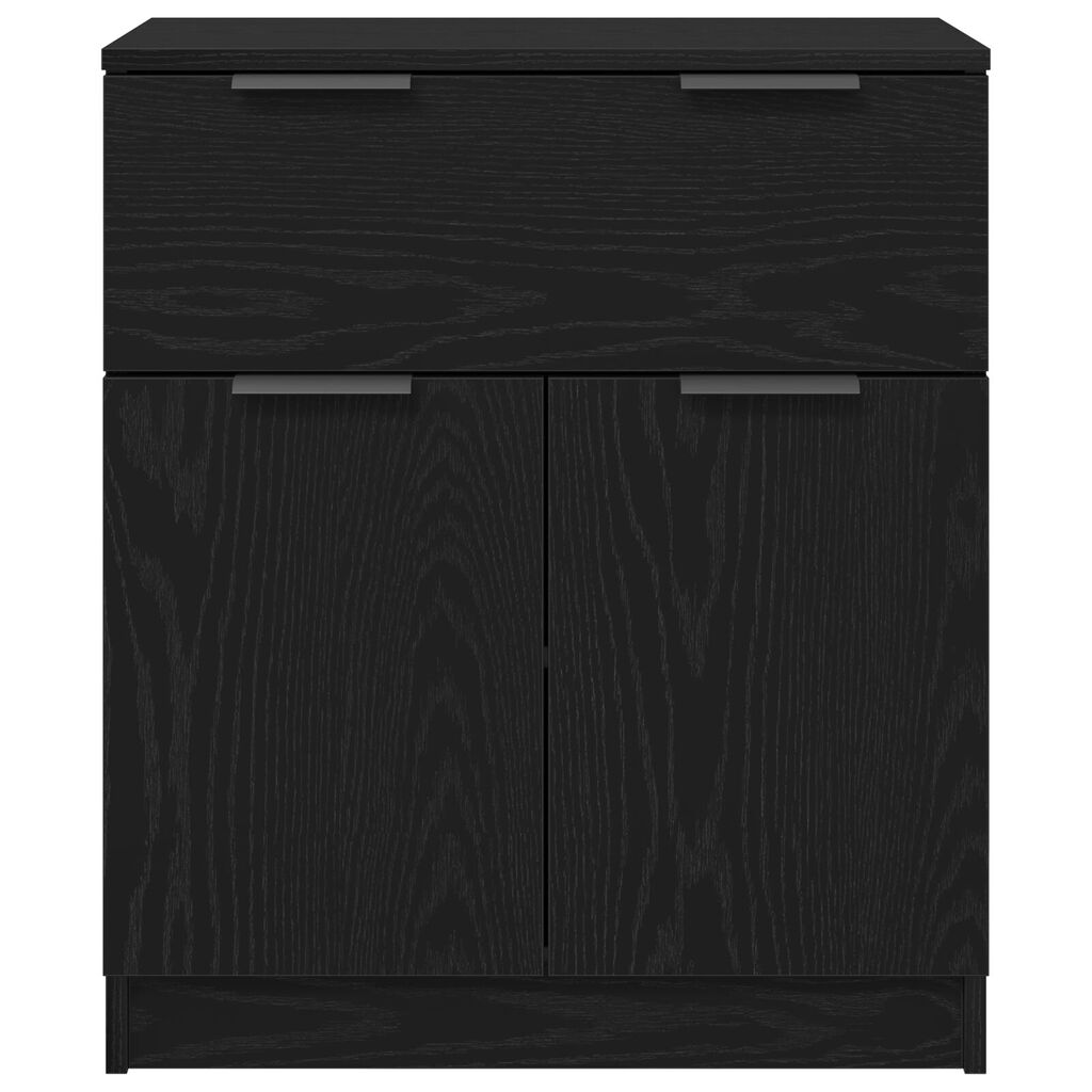 vidaXL Μαύρο Οξιά Κονσόλα 60x30x70 εκ Επεξεργασμένο Ξύλο