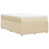 vidaXL Κρεβάτι Boxspring με Στρώμα Κρεμ 120x200 εκ. Υφασμάτινο