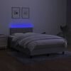vidaXL &Kappa;&rho;&epsilon;&beta;ά&tau;&iota; Boxspring &mu;&epsilon; &Sigma;&tau;&rho;ώ&mu;&alpha; & LED &Alpha;&nu;.&Gamma;&kappa;&rho;&iota; 120x190&epsilon;&kappa;. &Upsilon;&phi;&alpha;&sigma;&mu;ά&tau;&iota;&nu;&omicron;