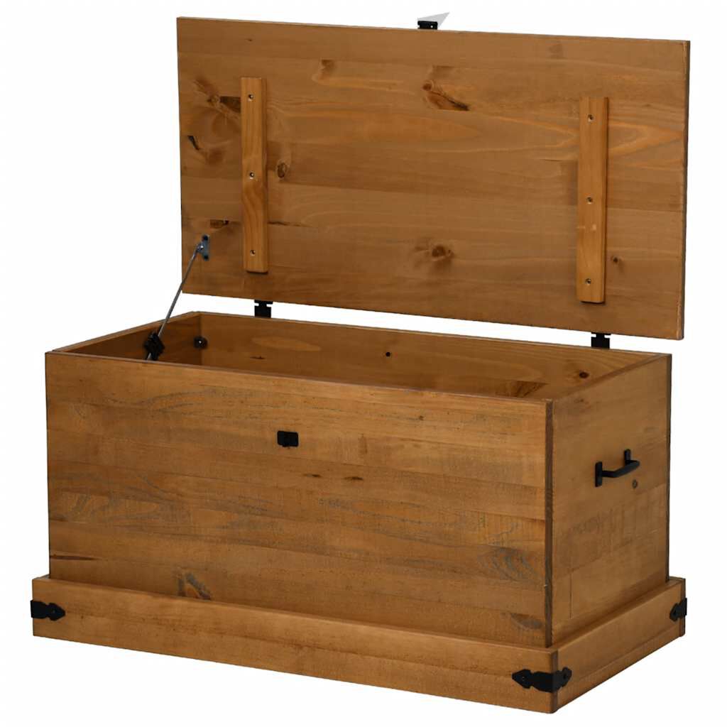 vidaXL Σεντούκι αποθήκευσης HALDEN 91x48x47 cm Ξύλο μασίφ πεύκο