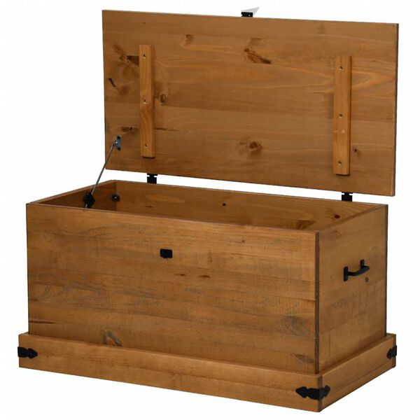 vidaXL Σεντούκι αποθήκευσης HALDEN 91x48x47 cm Ξύλο μασίφ πεύκο
