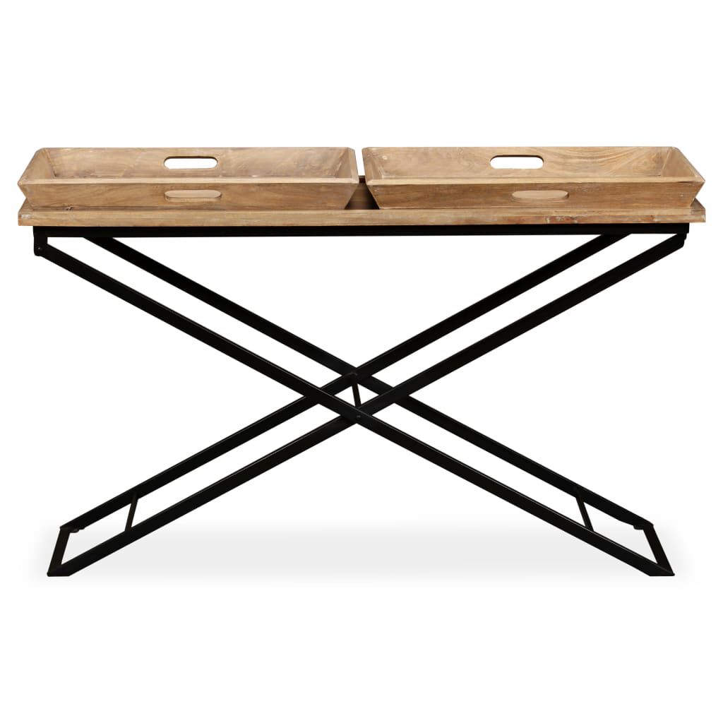 vidaXL Κονσόλα Τραπέζι 130 x 40 x 80 εκ. από Μασίφ Ξύλο Μάνγκο