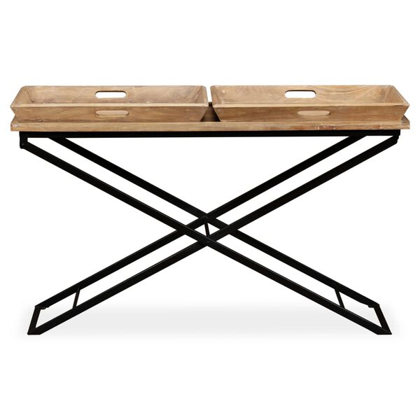 vidaXL Κονσόλα Τραπέζι 130 x 40 x 80 εκ. από Μασίφ Ξύλο Μάνγκο