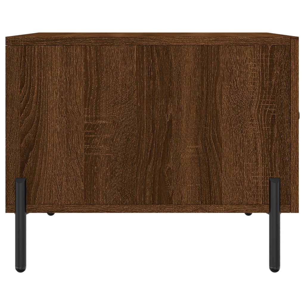 vidaXL Τραπεζάκια Σαλονιού 2 τεμ Brown Oak 50x50x40 εκ Επεξ. Ξύλο