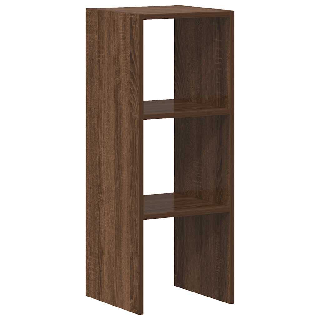 vidaXL Βιβλιοθήκη Στοιβαζόμενα Καφέ Δρυς 30x30x80 εκ. Επεξ. Ξύλο