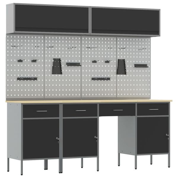 vidaXL &Pi;ά&gamma;&kappa;&omicron;&sigmaf; &epsilon;&rho;&gamma;&alpha;&sigma;ί&alpha;&sigmaf; 10 pcs &Mu;&alpha;ύ&rho;&omicron; 200 x 55 x 200 &epsilon;&kappa; &Alpha;&tau;&sigma;ά&lambda;&iota;