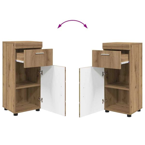 vidaXL Ντουλάπι Μπάνιου με αποθήκευση artisan δρυς 37 x 31.5 x 82 εκ