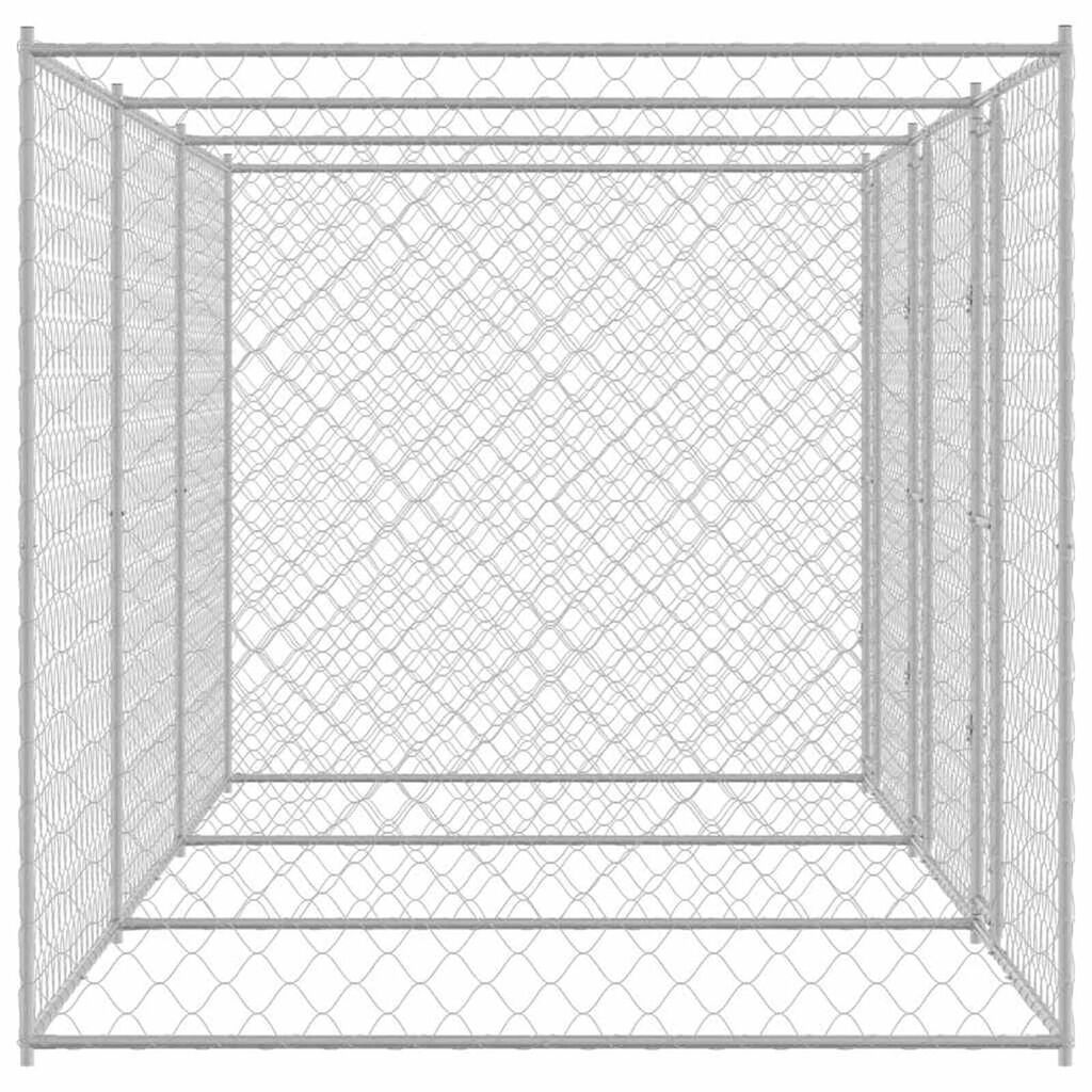 vidaXL Κλουβί σκύλου Ασημί 600 x 200 x 200 εκ. Επικαλυμμένος Χάλυβας