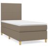vidaXL &Kappa;&rho;&epsilon;&beta;ά&tau;&iota; Boxspring &mu;&epsilon; &Sigma;&tau;&rho;ώ&mu;&alpha; Taupe 90x200 &epsilon;&kappa;. &Upsilon;&phi;&alpha;&sigma;&mu;ά&tau;&iota;&nu;&omicron;