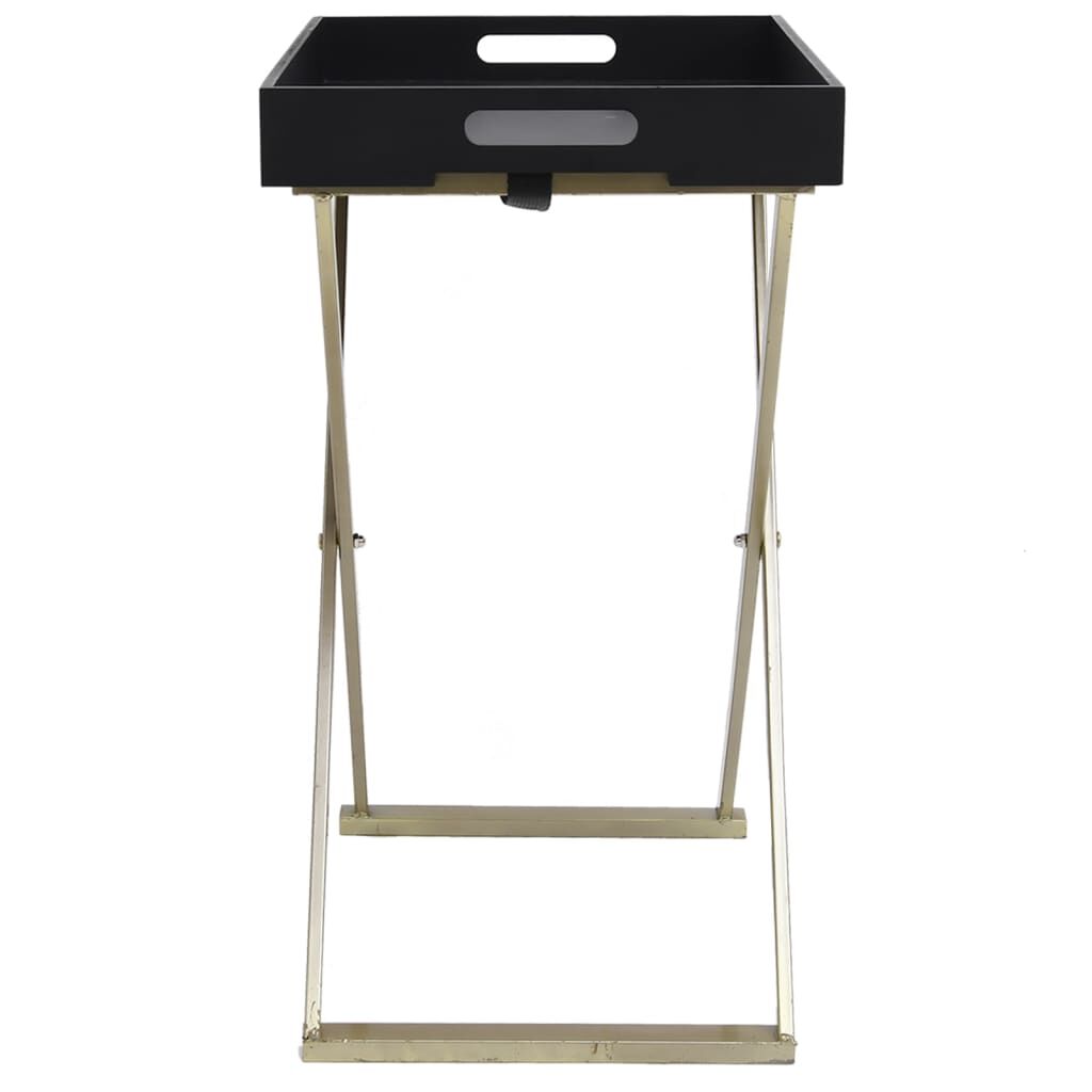 vidaXL Τραπέζι Πτυσσόμενο Χρυσό και Μαύρο 48 x 34 x 61 εκ. από MDF