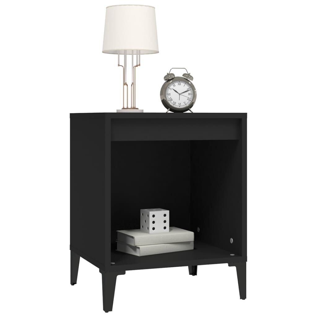 vidaXL Κομοδίνο Μαύρο 40 x 35 x 50 εκ.