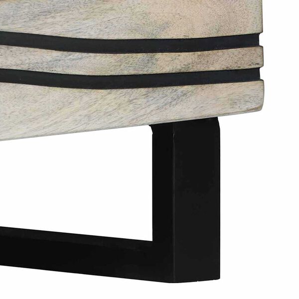 vidaXL Τραπεζάκι σαλονιού Άσπρο, Μαύρο 80 x 50 x 40 cm