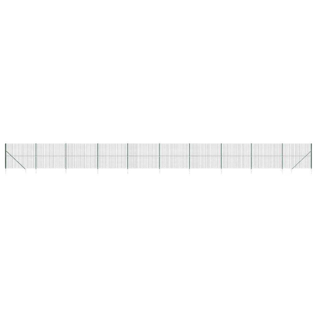 vidaXL Συρματόπλεγμα Περίφραξης Πράσινο 1,8 x 25 μ. με Καρφωτές Βάσεις