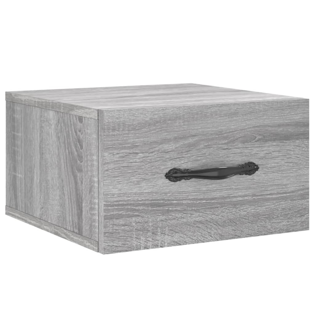 vidaXL Κομοδίνα Επιτοίχια 2 τεμ. Γκρι Sonoma 35 x 35 x 20 εκ.