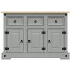 vidaXL Μπουφές Corona Γκρι 112x43x78 εκ. Μασίφ Ξύλο Μεξικάνικου Πεύκου