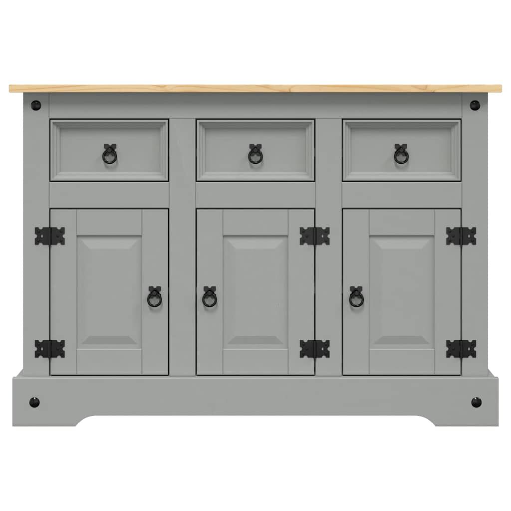 vidaXL Μπουφές Corona Γκρι 112x43x78 εκ. Μασίφ Ξύλο Μεξικάνικου Πεύκου