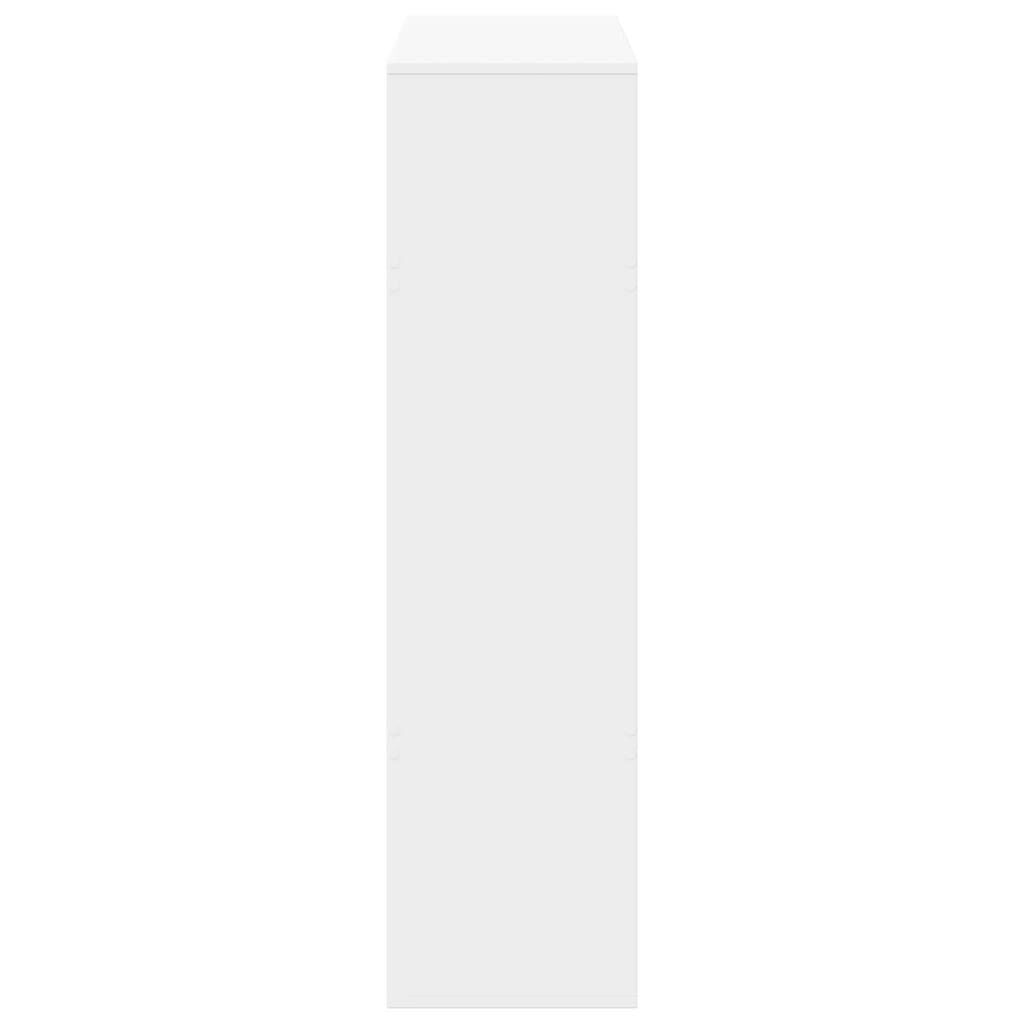 vidaXL Βιβλιοθήκη Λευκή 100x33x125,5 εκ. από Επεξεργασμένο Ξύλο