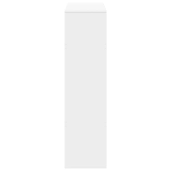 vidaXL Βιβλιοθήκη Λευκή 100x33x125,5 εκ. από Επεξεργασμένο Ξύλο
