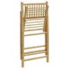 vidaXL Καρέκλες Bistro Πτυσσόμενες 6 τεμ. Μπαμπού με Κρεμ Μαξιλάρια
