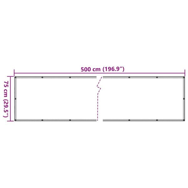 vidaXL Διαχωριστικό Βεράντας Μπεζ 75 x 500 εκ. Ύφασμα Oxford