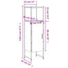vidaXL Ντουλάπι Μπάνιου Μαύρο 33 x 33 x 120,5 εκ. Επεξεργασμένο Ξύλο