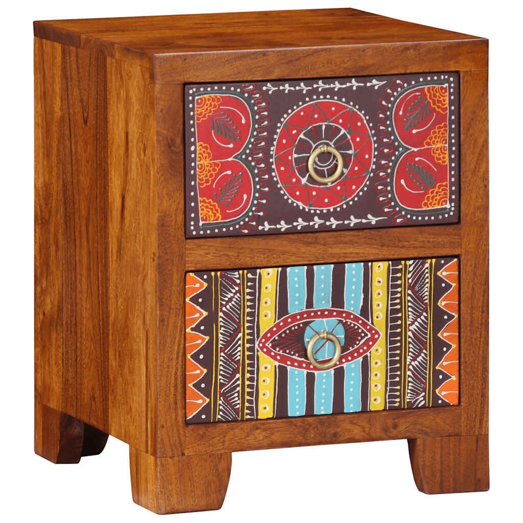 vidaXL κομοδίνο 35x35x45 cm μασίφ ξύλο ακακίας