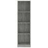 vidaXL Βιβλιοθήκη με 4 Ράφια Γκρι Sonoma 40x24x143 εκ. Επεξεργ. Ξύλο