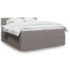 vidaXL &Kappa;&rho;&epsilon;&beta;ά&tau;&iota; Boxspring &mu;&epsilon; &Sigma;&tau;&rho;ώ&mu;&alpha; Taupe 200x200 &epsilon;&kappa;. &Upsilon;&phi;&alpha;&sigma;&mu;ά&tau;&iota;&nu;&omicron;